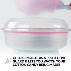 Dessert Makers Nostalgia Retro Aqua Electric Cotton Candy Maker With 2-Reusable Cotton Candy Cones 14 Dessert Makers Nostalgia Retro Aqua Electric Cotton Candy Maker With 2-Reusable Cotton Candy Cones -Costway Shop aqua nostalgia cotton candy machines clcm8aq fa 1000