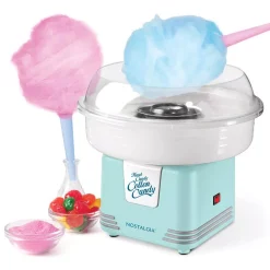 Dessert Makers Nostalgia Retro Aqua Hard And Sugar Free Cotton Candy Maker With Cotton Candy Cones -Costway Shop aqua nostalgia cotton candy machines pcm425aq 31 1000