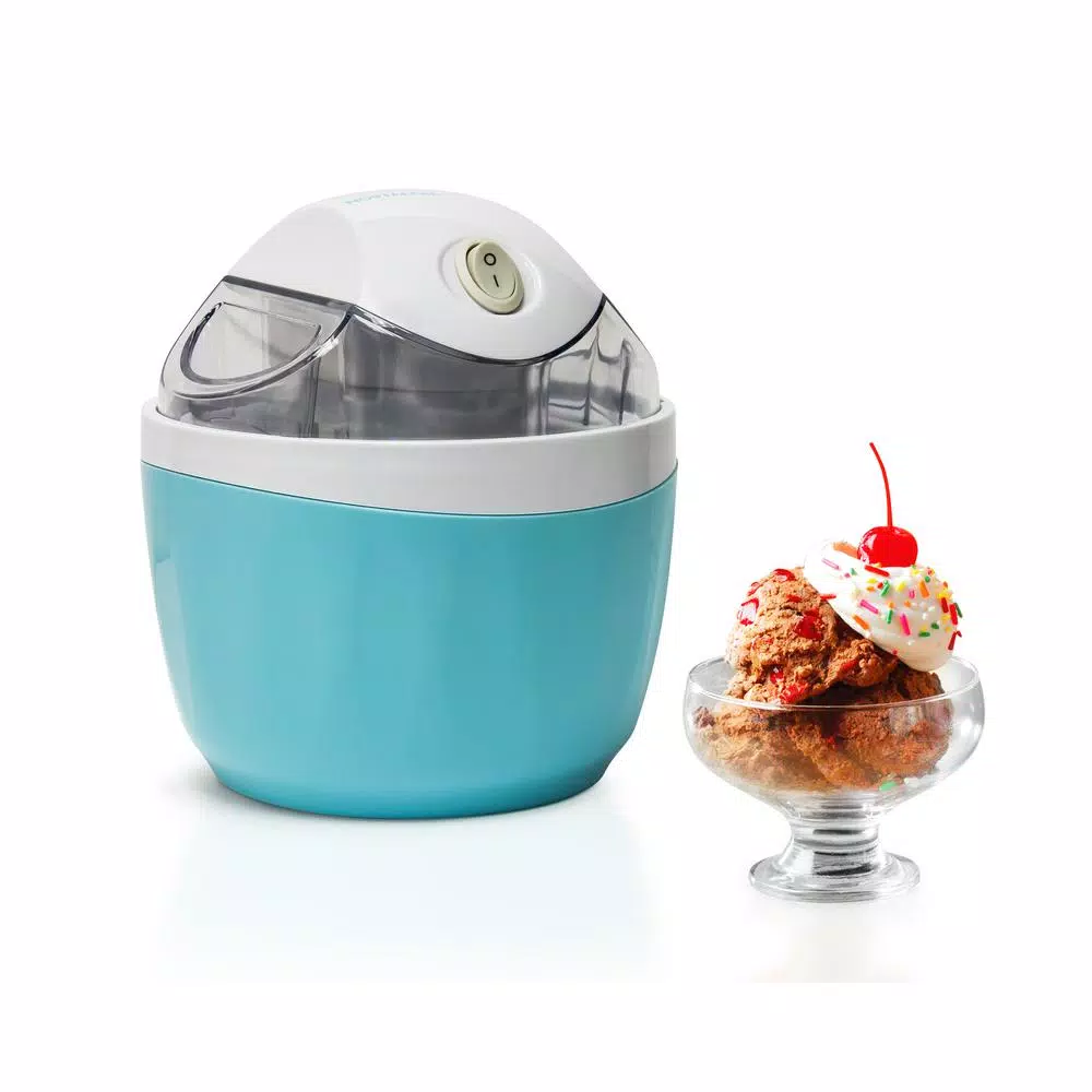 Dessert Makers Nostalgia 0.5 Qt. Aqua Electric Ice Cream Maker 4 Dessert Makers Nostalgia 0.5 Qt. Aqua Electric Ice Cream Maker - Image 2