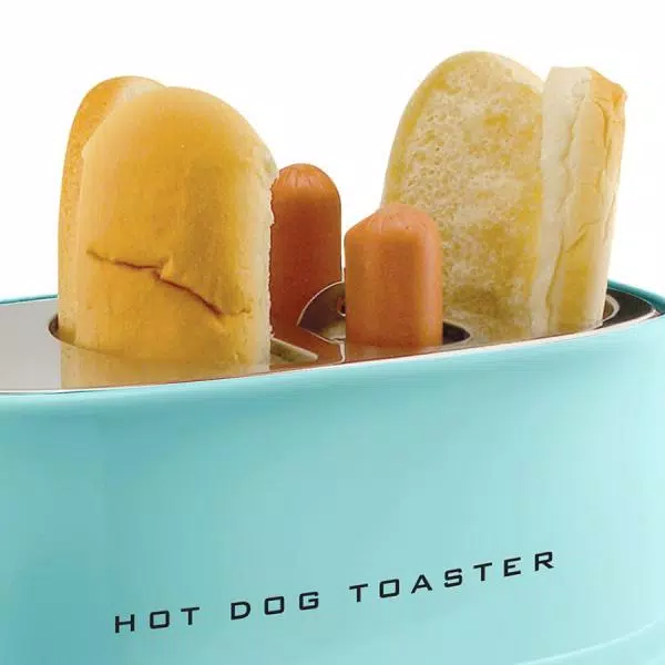 Nostalgia Retro Series 2-Slice Aqua Long Slot Hot Dog and Bun Toaster with Crumb Tray and Mini Tongs Toasters Nostalgia Retro Series 2-Slice Aqua Long Slot Hot Dog And Bun Toaster With Crumb Tray And Mini Tongs -Costway Shop aqua nostalgia pop up toasters hdt600aq c3 1000