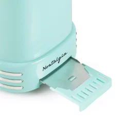 Toasters Nostalgia Retro Series 2-Slice Aqua Wide Slot Bagel Toaster With Crumb Tray And Shade Settings -Costway Shop aqua nostalgia pop up toasters rtos200aq 1f 1000