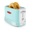 Toasters Nostalgia Retro Series 2-Slice Aqua Wide Slot Bagel Toaster With Crumb Tray And Shade Settings 2 Toasters Nostalgia Retro Series 2-Slice Aqua Wide Slot Bagel Toaster With Crumb Tray And Shade Settings -Costway Shop aqua nostalgia pop up toasters rtos200aq 64 1000