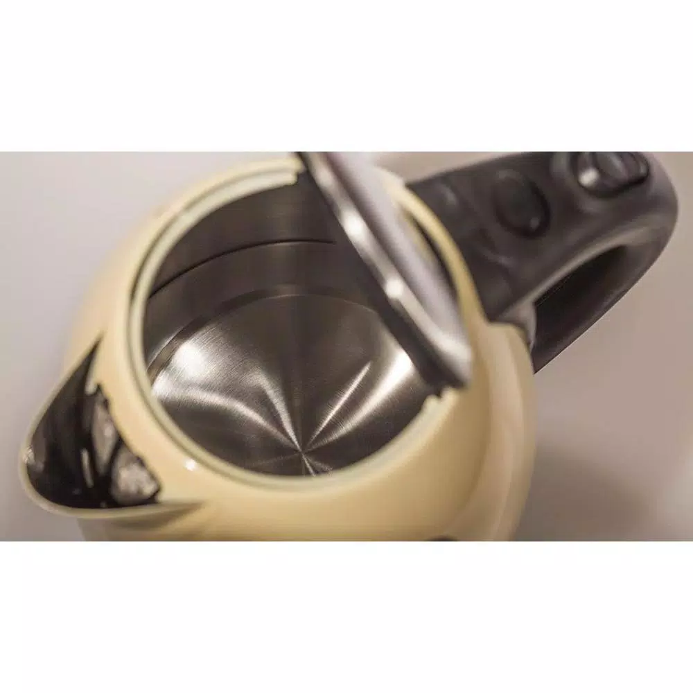 Ovente 7-Cup Beige Stainless Steel Electric Kettle, Automatic Shut-Off and Boil-Dry Protection Electric Kettles Ovente 7-Cup Beige Stainless Steel Electric Kettle, Automatic Shut-Off And Boil-Dry Protection -Costway Shop beige ovente electric kettles ks96bg 4f 1000