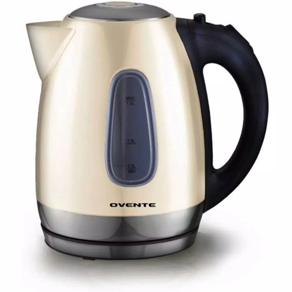 Ovente 7-Cup Beige Stainless Steel Electric Kettle, Automatic Shut-Off and Boil-Dry Protection Electric Kettles Ovente 7-Cup Beige Stainless Steel Electric Kettle, Automatic Shut-Off And Boil-Dry Protection -Costway Shop beige ovente electric kettles ks96bg 64 1000