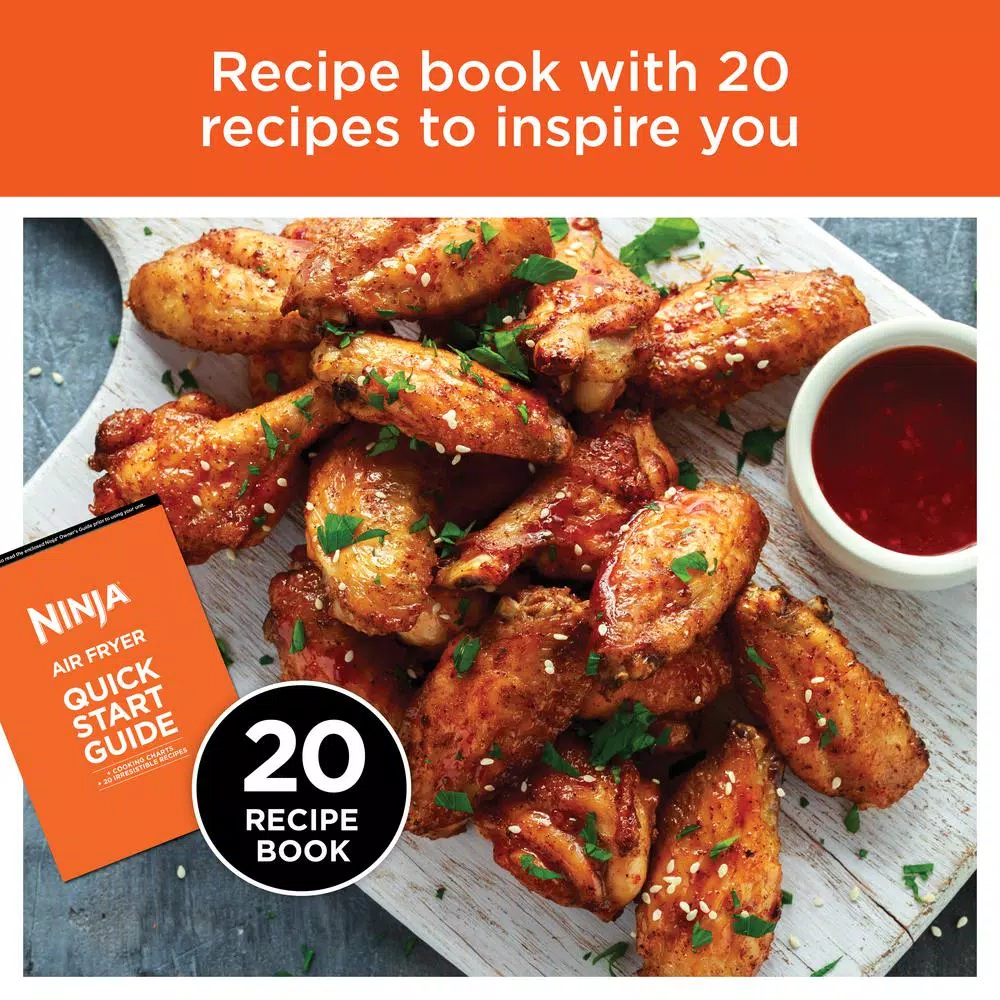 NINJA 4 Qt. Electric Black Air Fryer with Recipe Book Air Fryers NINJA 4 Qt. Electric Black Air Fryer With Recipe Book -Costway Shop black and gray ninja air fryers af101 1f 1000