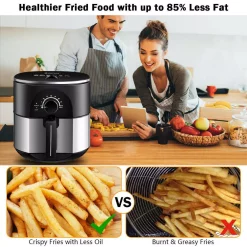 Air Fryers Costway 3.5 Qt. Electric Stainless Steel Air Fryer Oven Oilless Cooker 1300-Watts Auto Shut Off 10 Air Fryers Costway 3.5 Qt. Electric Stainless Steel Air Fryer Oven Oilless Cooker 1300-Watts Auto Shut Off -Costway Shop black and silvery costway air fryers ep23972 76 1000
