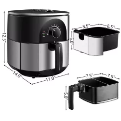 Air Fryers Costway 3.5 Qt. Electric Stainless Steel Air Fryer Oven Oilless Cooker 1300-Watts Auto Shut Off 5 Air Fryers Costway 3.5 Qt. Electric Stainless Steel Air Fryer Oven Oilless Cooker 1300-Watts Auto Shut Off -Costway Shop black and silvery costway air fryers ep23972 c3 1000