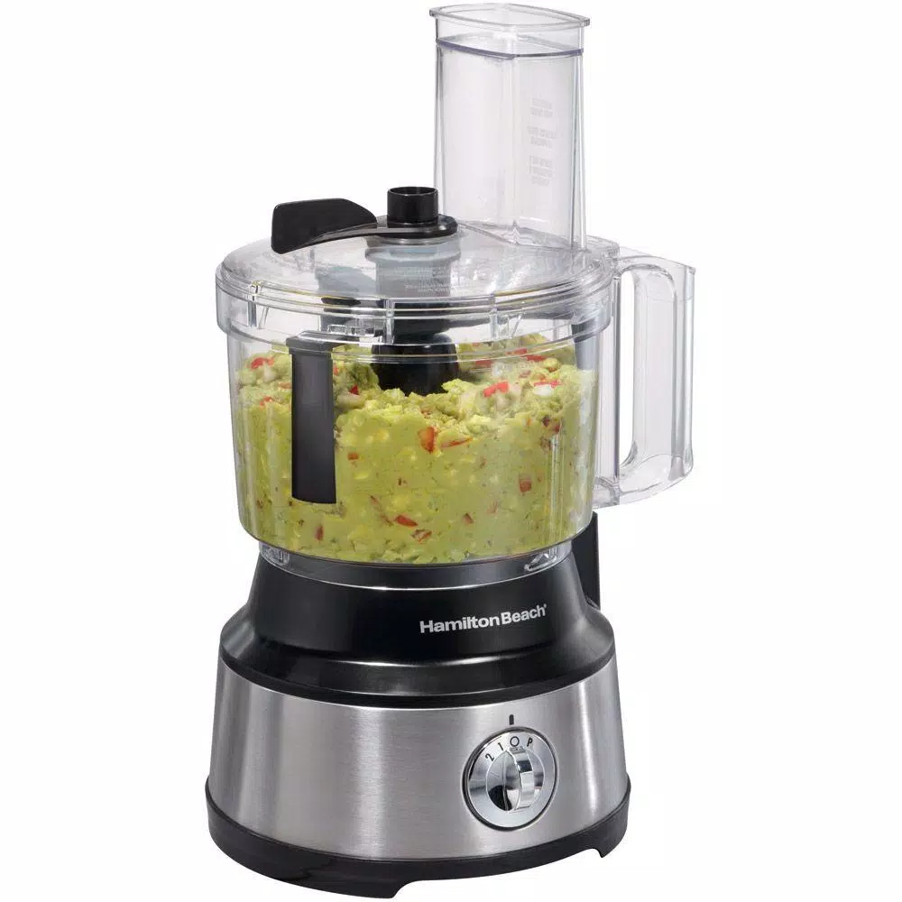 Hamilton Beach 450-Watt 10-Cup Food Processor with Bowl Scraper Attachment Food Processing Hamilton Beach 450-Watt 10-Cup Food Processor With Bowl Scraper Attachment -Costway Shop black and stainless hamilton beach food processors 70730 64 1000