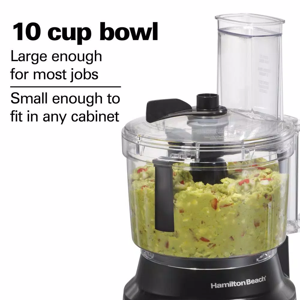 Hamilton Beach 450-Watt 10-Cup Food Processor with Bowl Scraper Attachment Food Processing Hamilton Beach 450-Watt 10-Cup Food Processor With Bowl Scraper Attachment -Costway Shop black and stainless hamilton beach food processors 70730 fa 1000