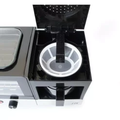 Toasters SPT Breakfast Center 1450 W 2-Slice Black And Stainless Steel Toaster Oven With Griddle And Coffee Maker 10 Toasters SPT Breakfast Center 1450 W 2-Slice Black And Stainless Steel Toaster Oven With Griddle And Coffee Maker -Costway Shop black and stainless steel spt toaster ovens bm 1120b 4f 1000