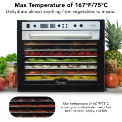 Food Processing Tribest Sedona Supreme Food Dehydrator 7 Food Processing Tribest Sedona Supreme Food Dehydrator -Costway Shop black and stainless steel tribest dehydrators sdc s101 b 44 1000