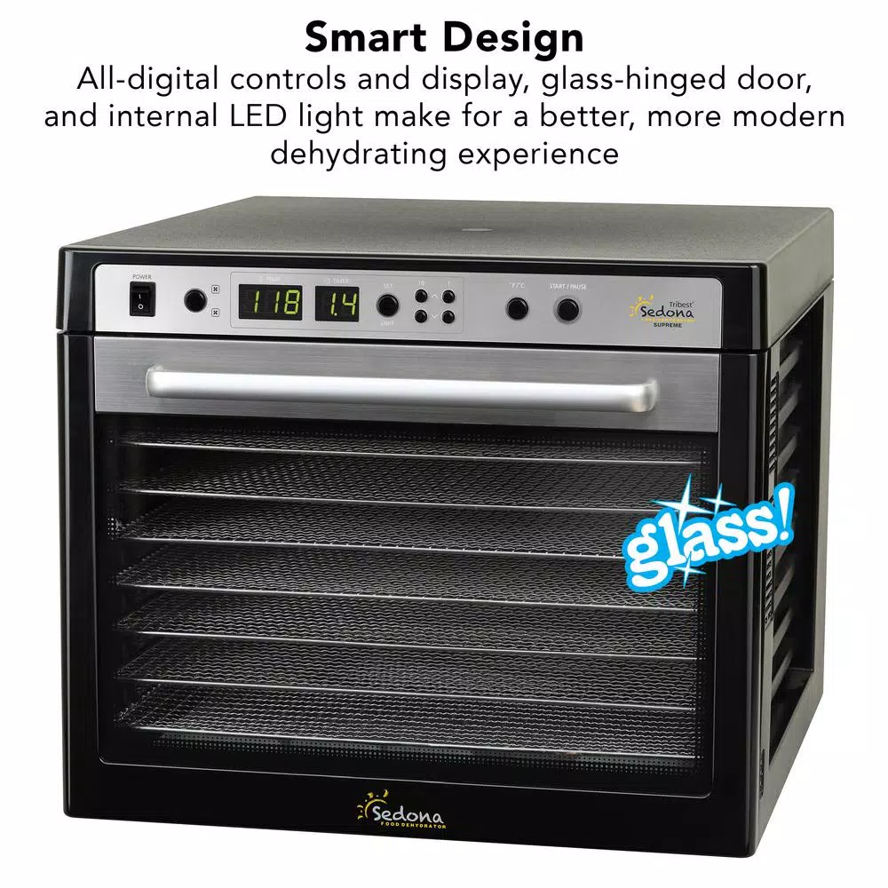 Tribest Sedona Supreme Food Dehydrator Food Processing Tribest Sedona Supreme Food Dehydrator -Costway Shop black and stainless steel tribest dehydrators sdc s101 b 4f 1000