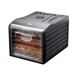 Food Processing AROMA Professional 6-Tray Black Food Dehydrator With Drip Tray -Costway Shop black aroma dehydrators afd 815b 1f 1000