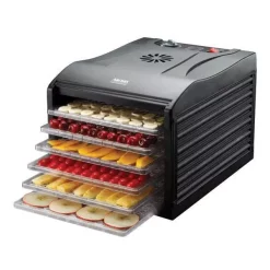 Food Processing AROMA Professional 6-Tray Black Food Dehydrator With Drip Tray -Costway Shop black aroma dehydrators afd 815b 44 1000