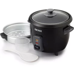Cookers AROMA 6-Cup Black Rice Cooker With Removable Steam Tray 9 Cookers AROMA 6-Cup Black Rice Cooker With Removable Steam Tray -Costway Shop black aroma rice cookers arc 363 1ngb 4f 1000