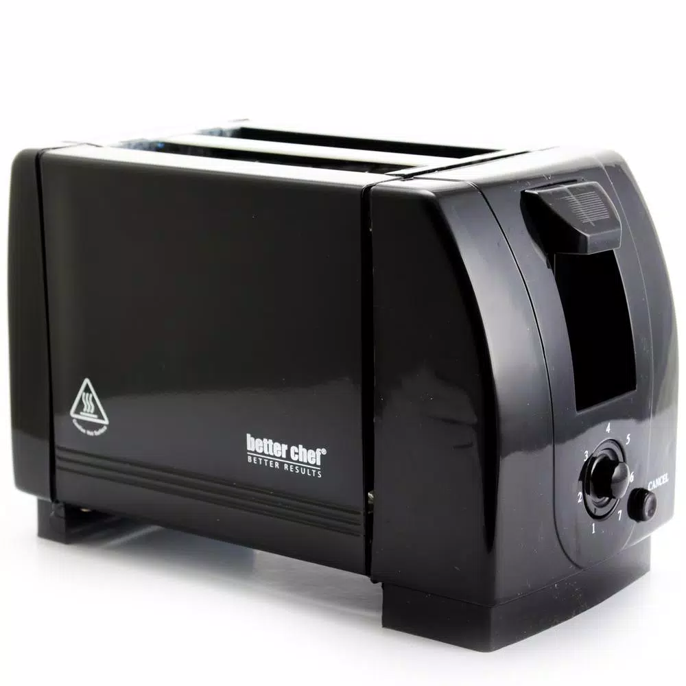 Better Chef 2-Slice Black Wide Slot Toaster Toasters Better Chef 2-Slice Black Wide Slot Toaster -Costway Shop black better chef pop up toasters 98580183m 64 1000