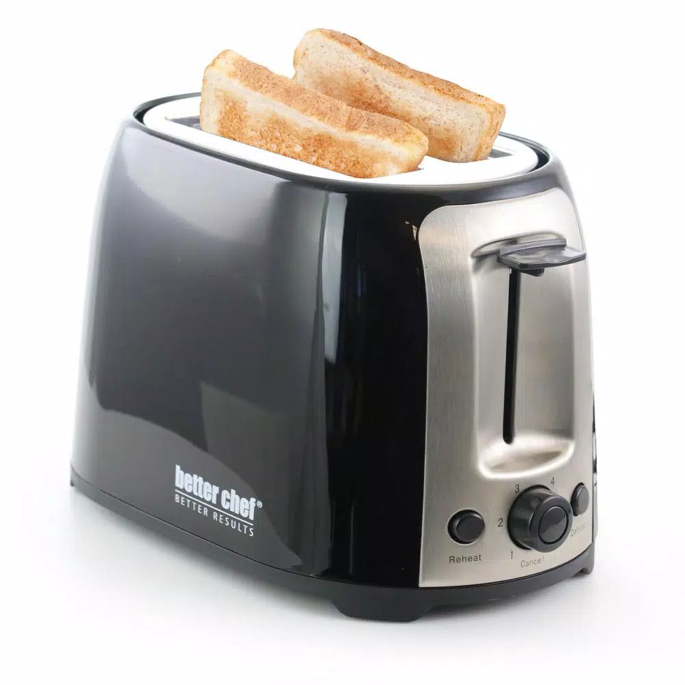 Better Chef 2-Slice Black Wide Slot Toaster with Cool-Touch Exterior Toasters Better Chef 2-Slice Black Wide Slot Toaster With Cool-Touch Exterior -Costway Shop black better chef pop up toasters 98595026m 64 1000