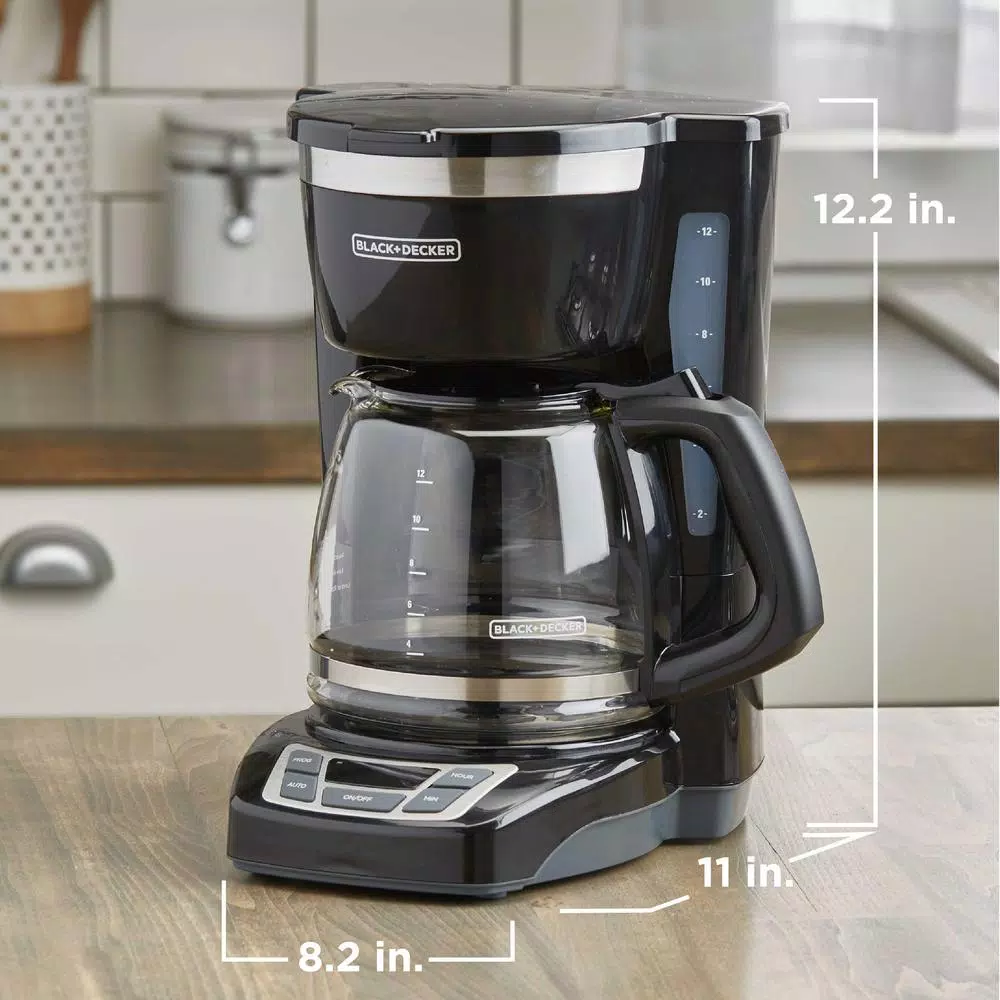 Coffee Makers BLACK+DECKER 12-Cup Black Programmable Coffeemaker 8 Coffee Makers BLACK+DECKER 12-Cup Black Programmable Coffeemaker - Image 6