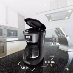 Coffee Makers BLACK+DECKER 12-Cup Programmable Black Coffee Maker With Built-In Timer 19 Coffee Makers BLACK+DECKER 12-Cup Programmable Black Coffee Maker With Built-In Timer -Costway Shop black black decker drip coffee makers cm2030b 76 1000