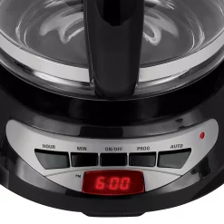 Coffee Makers BLACK+DECKER 12-Cup Programmable Black Drip Coffee Maker With Glass Carafe, Built-In Timer And Automatic Shut-Off -Costway Shop black black decker drip coffee makers dcm100b 44 1000