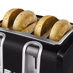 Toasters BLACK+DECKER 4-Slice Black Extra-Wide Slot Toaster With Browning Control 6 Toasters BLACK+DECKER 4-Slice Black Extra-Wide Slot Toaster With Browning Control -Costway Shop black black decker pop up toasters t4569b 44 1000