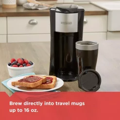 Coffee Makers BLACK+DECKER Black Single Serve Drip Coffee Maker With Travel Mug 7 Coffee Makers BLACK+DECKER Black Single Serve Drip Coffee Maker With Travel Mug -Costway Shop black black decker single serve coffee makers cm618 44 1000