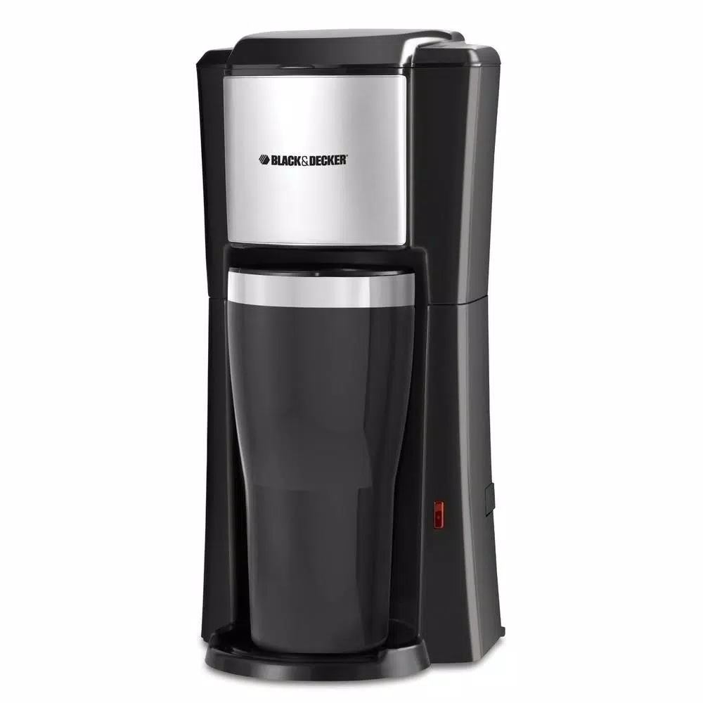 BLACK+DECKER Black Single Serve Drip Coffee Maker with Travel Mug Coffee Makers BLACK+DECKER Black Single Serve Drip Coffee Maker With Travel Mug -Costway Shop black black decker single serve coffee makers cm618 64 1000