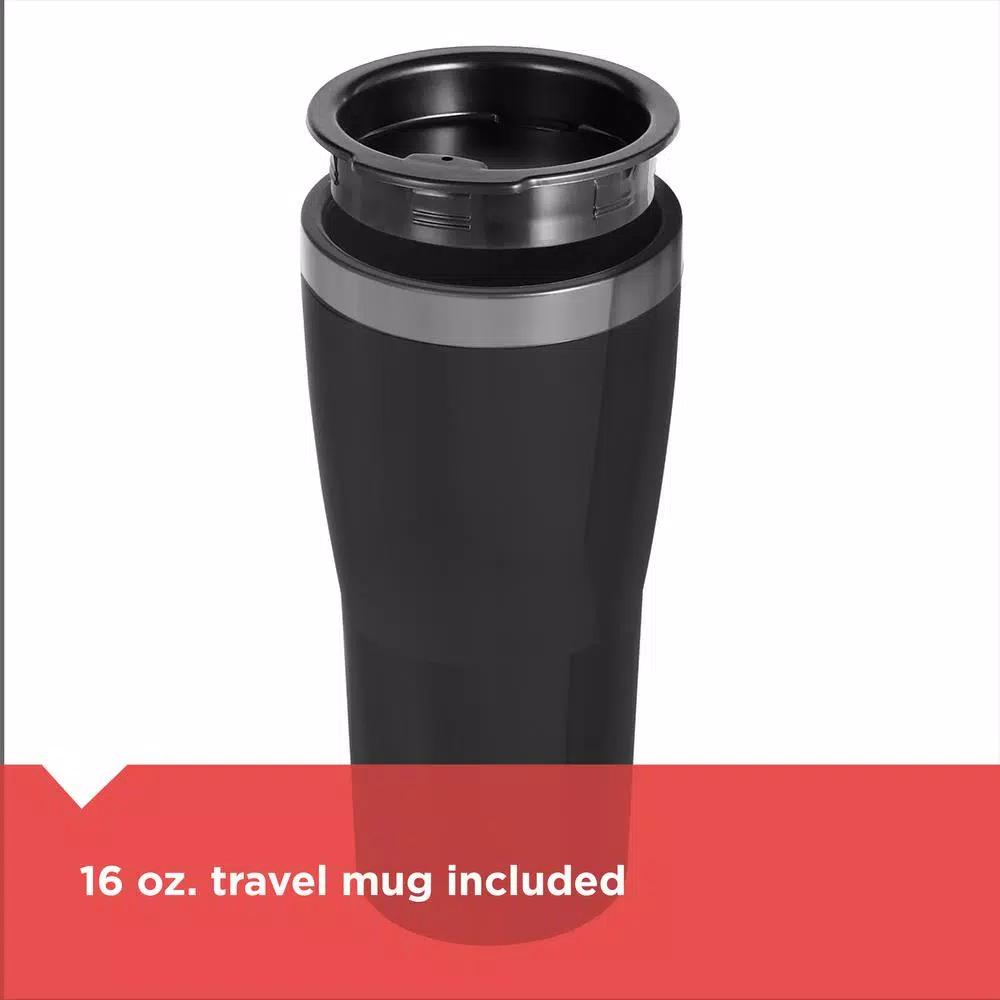 BLACK+DECKER Black Single Serve Drip Coffee Maker with Travel Mug Coffee Makers BLACK+DECKER Black Single Serve Drip Coffee Maker With Travel Mug -Costway Shop black black decker single serve coffee makers cm618 fa 1000