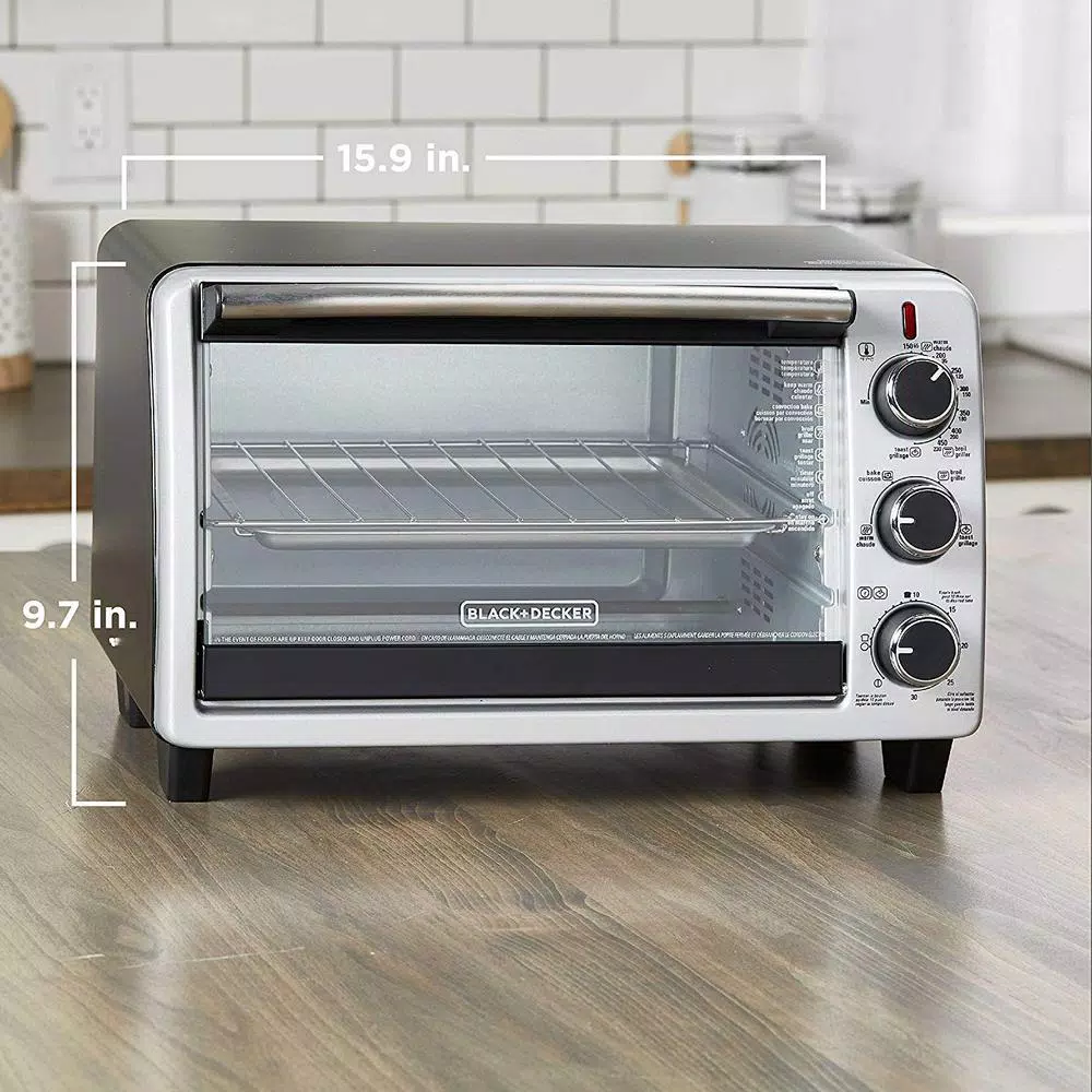 BLACK+DECKER 6-Slice Toaster Oven in Black Toasters BLACK+DECKER 6-Slice Toaster Oven In Black -Costway Shop black black decker toaster ovens to1950sbd 31 1000