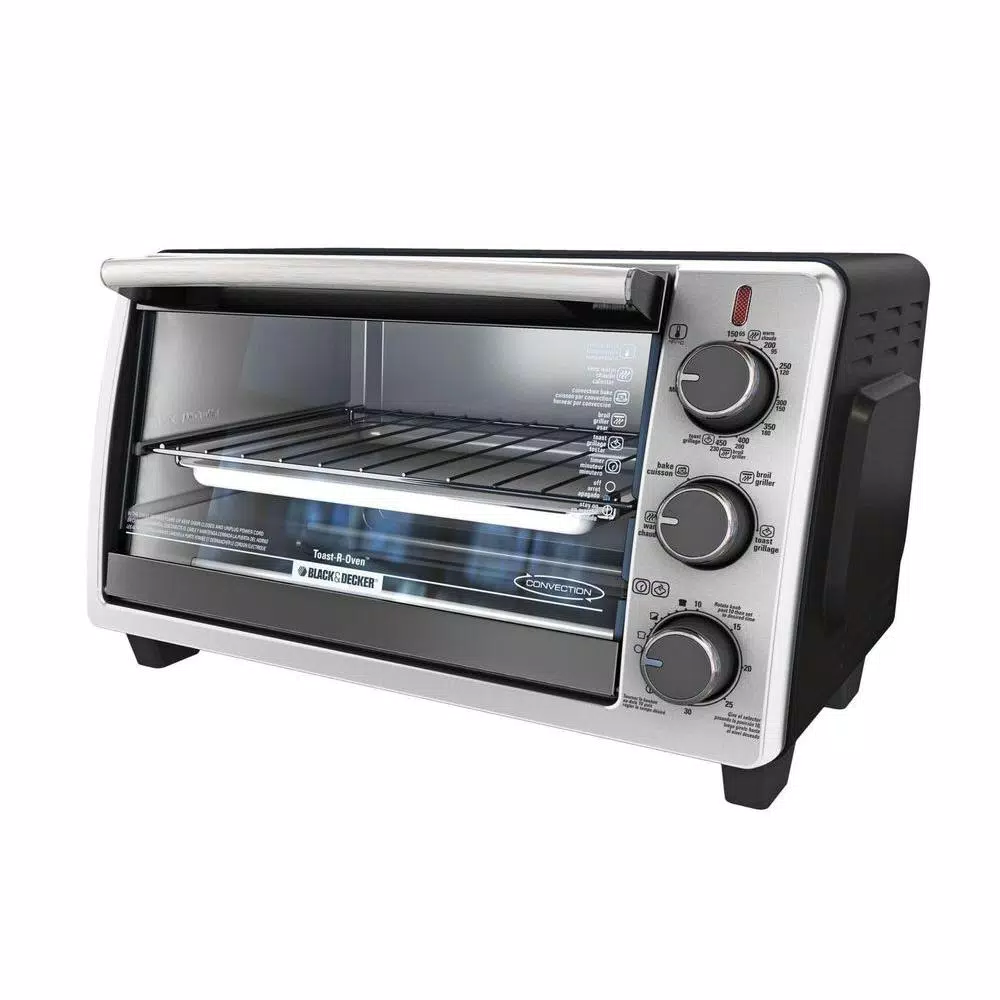 BLACK+DECKER 6-Slice Toaster Oven in Black Toasters BLACK+DECKER 6-Slice Toaster Oven In Black -Costway Shop black black decker toaster ovens to1950sbd 64 1000
