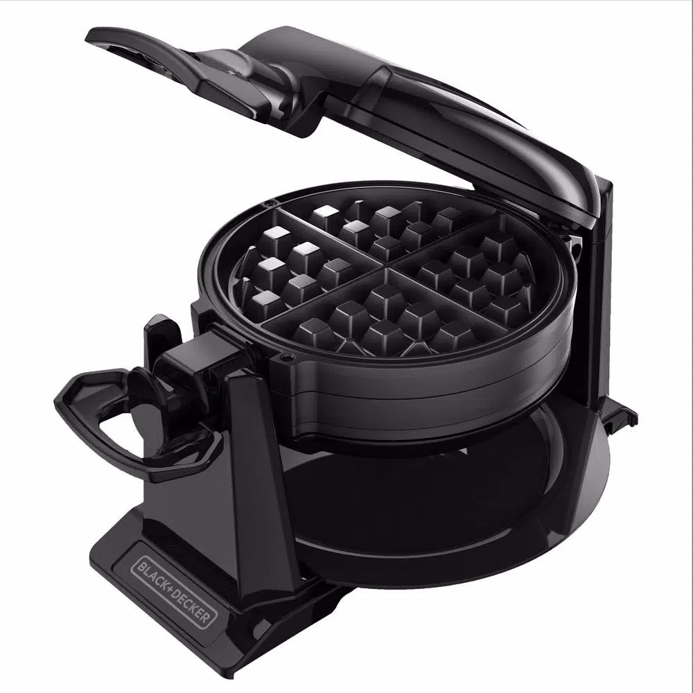 Electric Skillets & Indoor Grills BLACK+DECKER 2-Waffle Black Flip Belgian Waffle Maker 4 Electric Skillets & Indoor Grills BLACK+DECKER 2-Waffle Black Flip Belgian Waffle Maker - Image 2