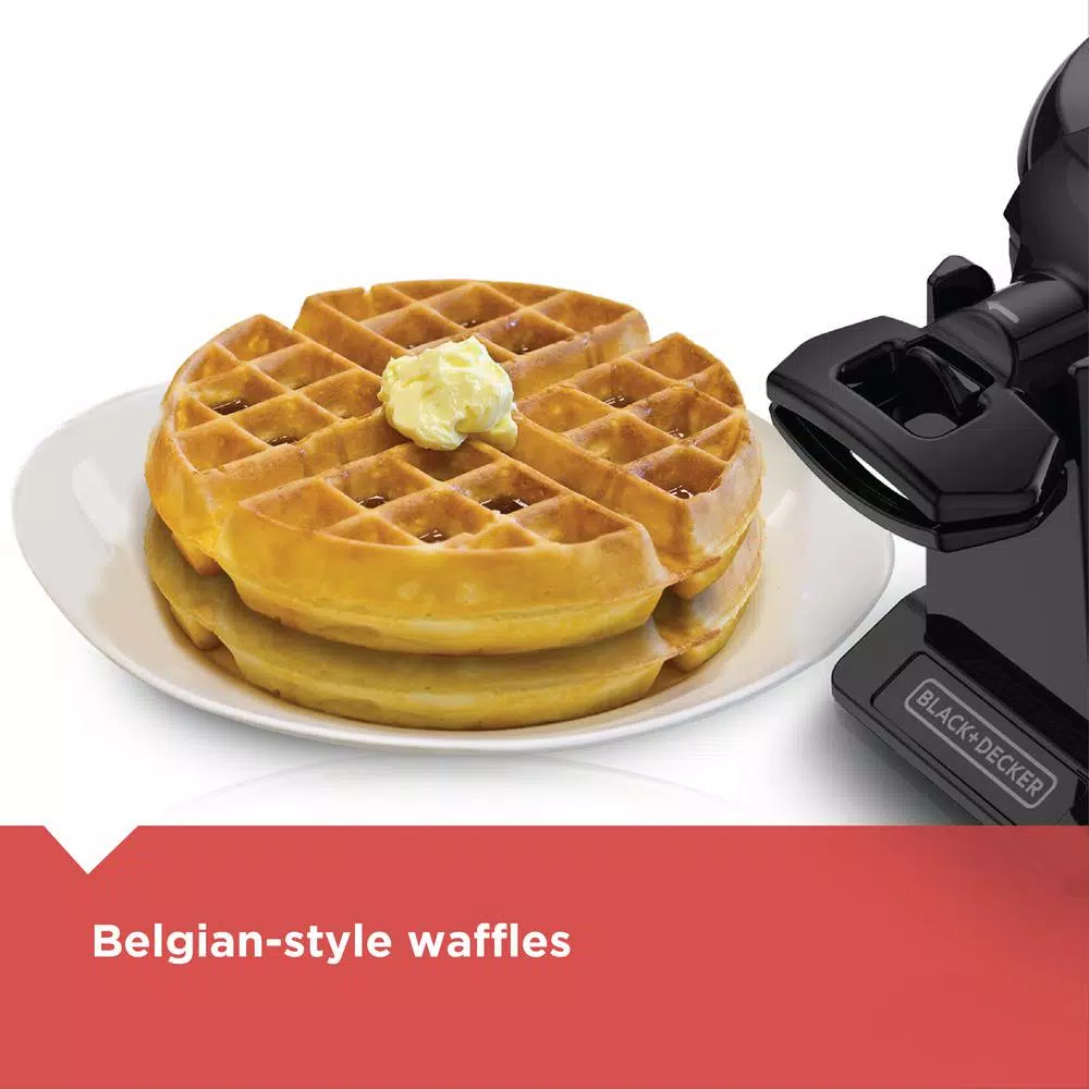 Electric Skillets & Indoor Grills BLACK+DECKER 2-Waffle Black Flip Belgian Waffle Maker 8 Electric Skillets & Indoor Grills BLACK+DECKER 2-Waffle Black Flip Belgian Waffle Maker - Image 6
