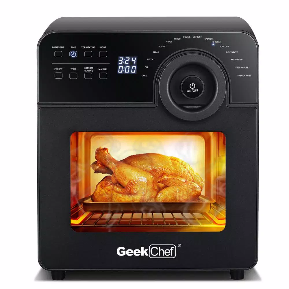 Boyel Living 15 Qt. Black Stainless Steel 16 in 1 Digital Air Fryer Oven with Rotisserie and Dehydrator, 8 Accessories Included Air Fryers Boyel Living 15 Qt. Black Stainless Steel 16 In 1 Digital Air Fryer Oven With Rotisserie And Dehydrator, 8 Accessories Included -Costway Shop black boyel living air fryers gbk gaf14 c3 1000
