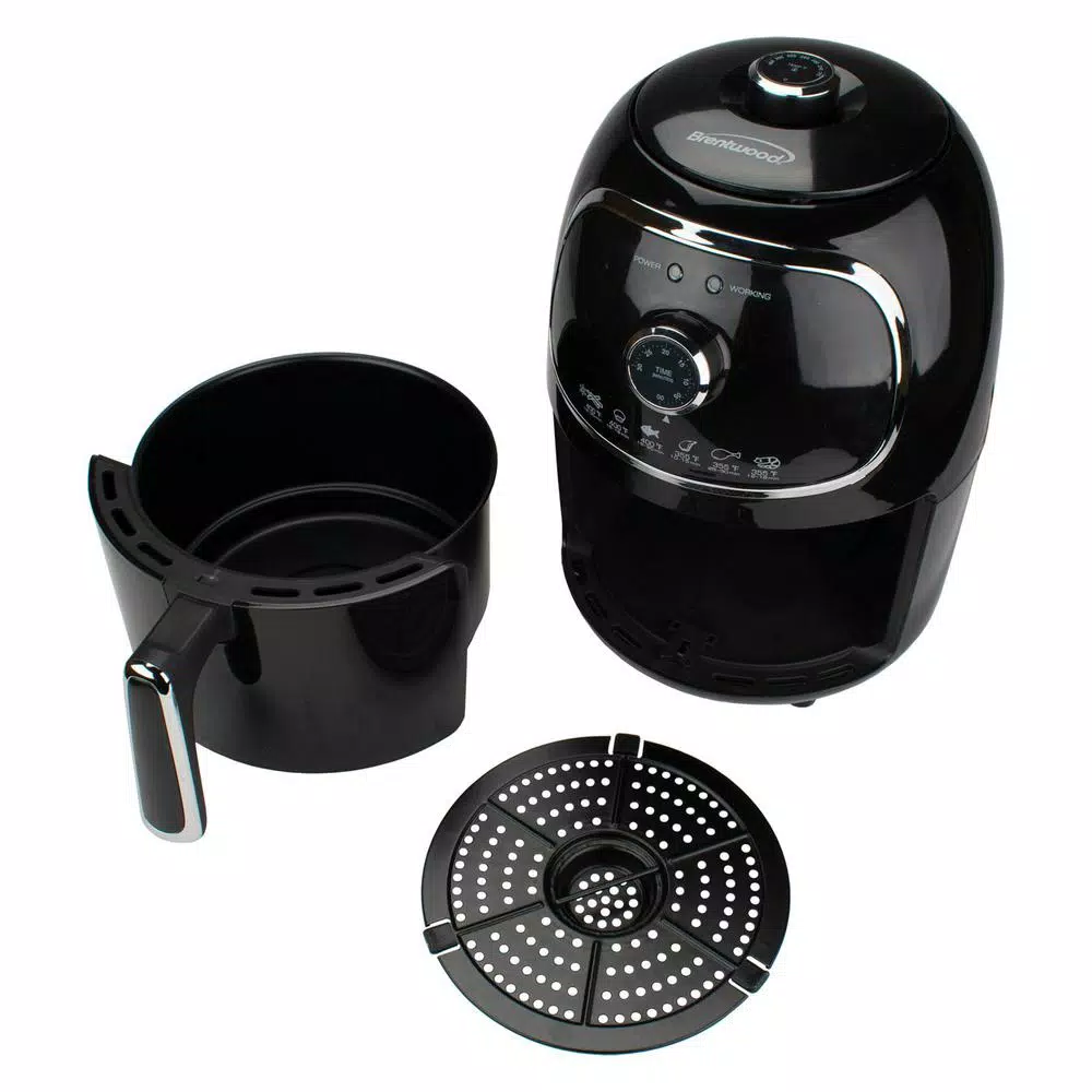Air Fryers Brentwood Appliances 2 Qt. Black Small Electric Air Fryer With Timer And Temperature Control 6 Air Fryers Brentwood Appliances 2 Qt. Black Small Electric Air Fryer With Timer And Temperature Control - Image 4