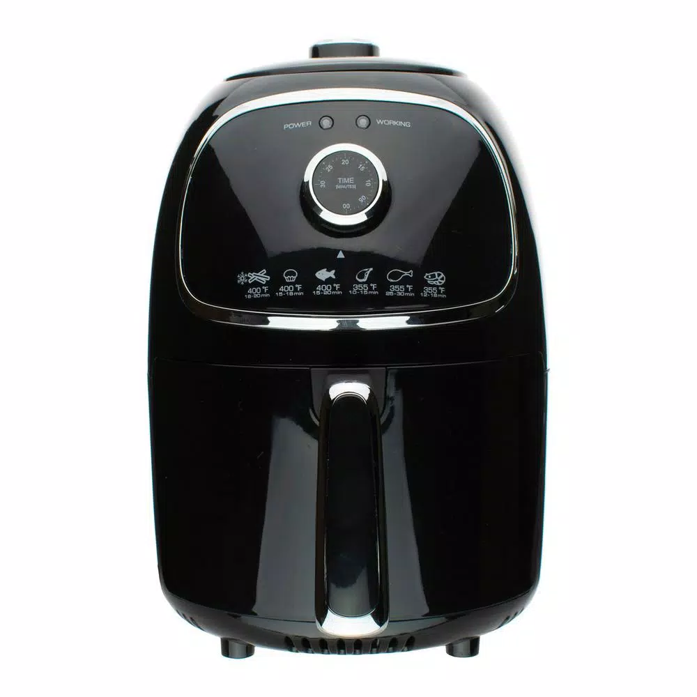 Air Fryers Brentwood Appliances 2 Qt. Black Small Electric Air Fryer With Timer And Temperature Control 3 Air Fryers Brentwood Appliances 2 Qt. Black Small Electric Air Fryer With Timer And Temperature Control