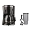 Coffee Makers Brentwood Appliances 12-Cup Black Coffee Maker With 16 Oz. Stainless Steel Heated Travel Mug And 12-Volt Car Adapter -Costway Shop black brentwood appliances drip coffee makers 843631123188 64 1000