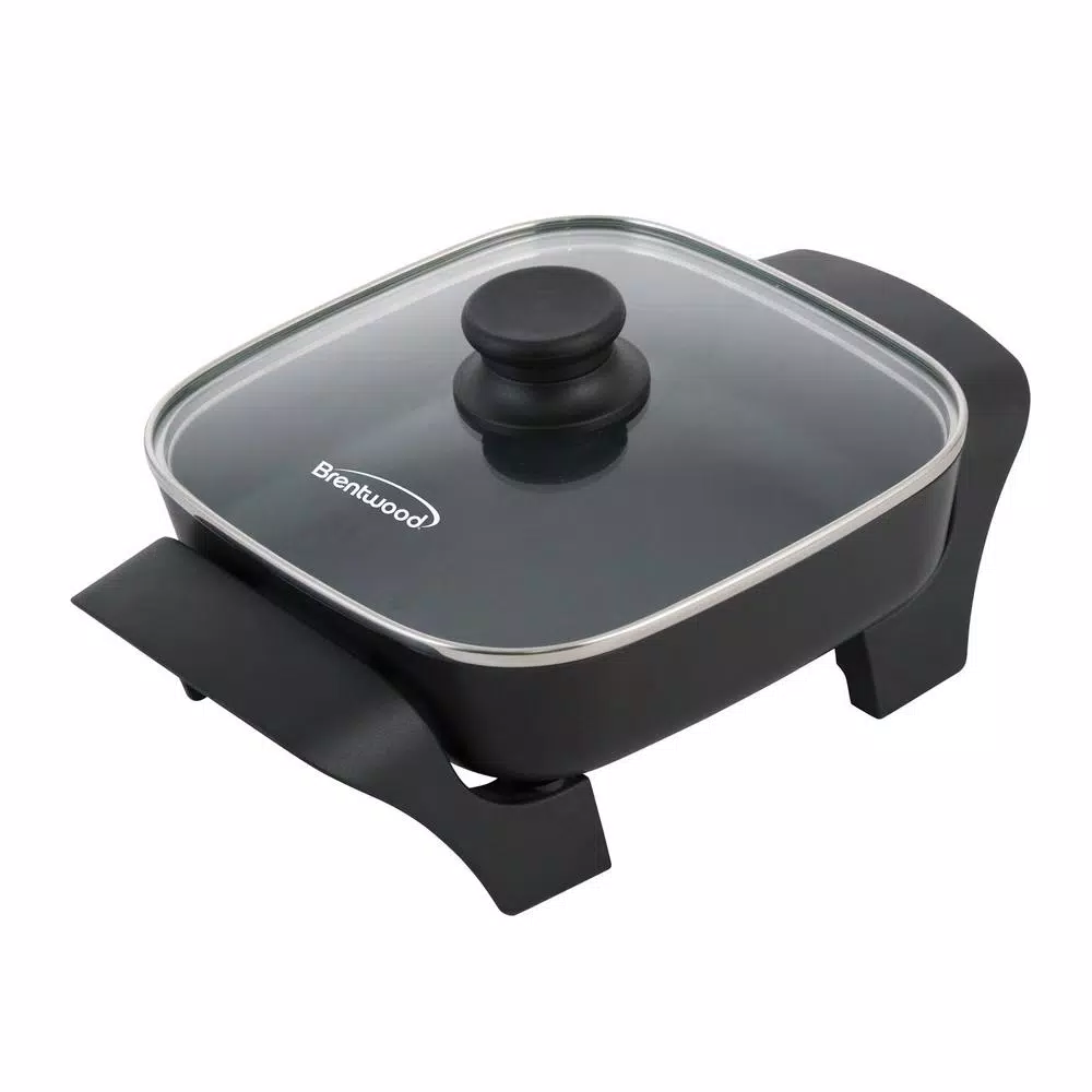 Electric Skillets & Indoor Grills Brentwood Appliances 16 Sq. In. Black Nonstick Electric Skillet With Glass Lid 3 Electric Skillets & Indoor Grills Brentwood Appliances 16 Sq. In. Black Nonstick Electric Skillet With Glass Lid