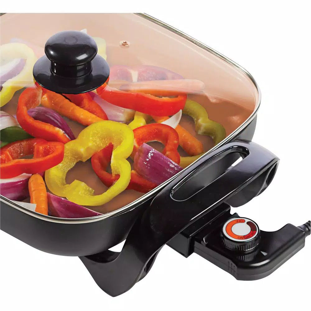 Electric Skillets & Indoor Grills Brentwood Appliances 144 Sq. In. Copper Nonstick Electric Skillet 7 Electric Skillets & Indoor Grills Brentwood Appliances 144 Sq. In. Copper Nonstick Electric Skillet - Image 5