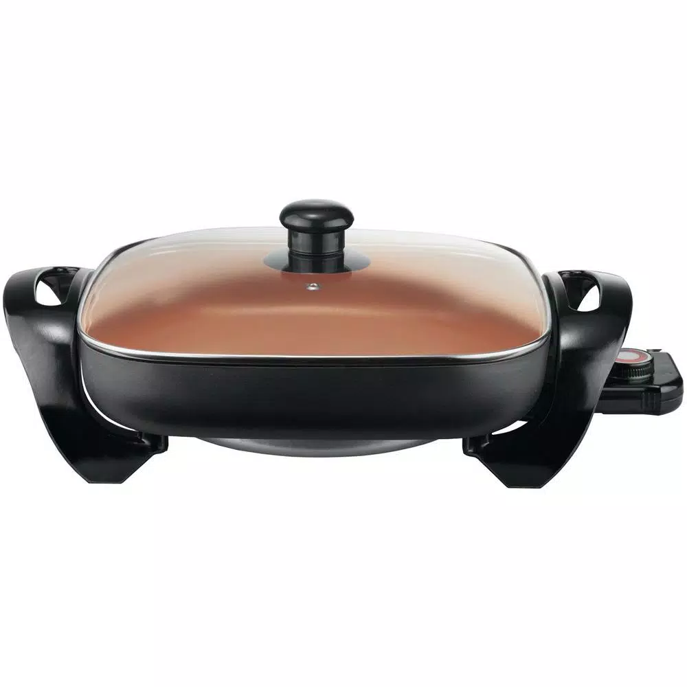 Electric Skillets & Indoor Grills Brentwood Appliances 144 Sq. In. Copper Nonstick Electric Skillet 3 Electric Skillets & Indoor Grills Brentwood Appliances 144 Sq. In. Copper Nonstick Electric Skillet
