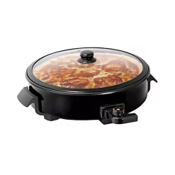 Electric Skillets & Indoor Grills Brentwood Appliances 38 Sq. In. Black Round Nonstick Electric Skillet With Vented Glass Lid -Costway Shop black brentwood appliances electric skillets sk 67bk 31 1000