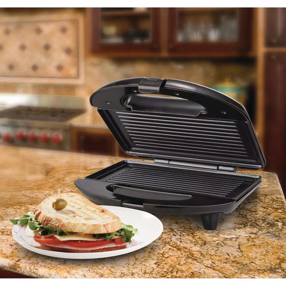 Electric Skillets & Indoor Grills Brentwood Appliances 750 W Black Nonstick Panini Press And Sandwich Maker 10 Electric Skillets & Indoor Grills Brentwood Appliances 750 W Black Nonstick Panini Press And Sandwich Maker - Image 8