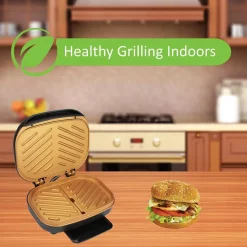 Electric Skillets & Indoor Grills Brentwood Appliances 750-Watt Black 2-Serving Nonstick Indoor Electric Copper Grill And Panini Press -Costway Shop black brentwood appliances panini presses ts 606bk 31 1000