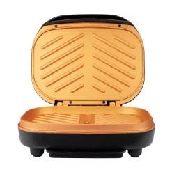 Electric Skillets & Indoor Grills Brentwood Appliances 750-Watt Black 2-Serving Nonstick Indoor Electric Copper Grill And Panini Press -Costway Shop black brentwood appliances panini presses ts 606bk 44 1000