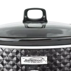 Cookers Brentwood Appliances Diamond 7 Qt. Black Slow Cooker With Tempered Glass Lid 12 Cookers Brentwood Appliances Diamond 7 Qt. Black Slow Cooker With Tempered Glass Lid -Costway Shop black brentwood appliances slow cookers sc 157bk 1f 1000