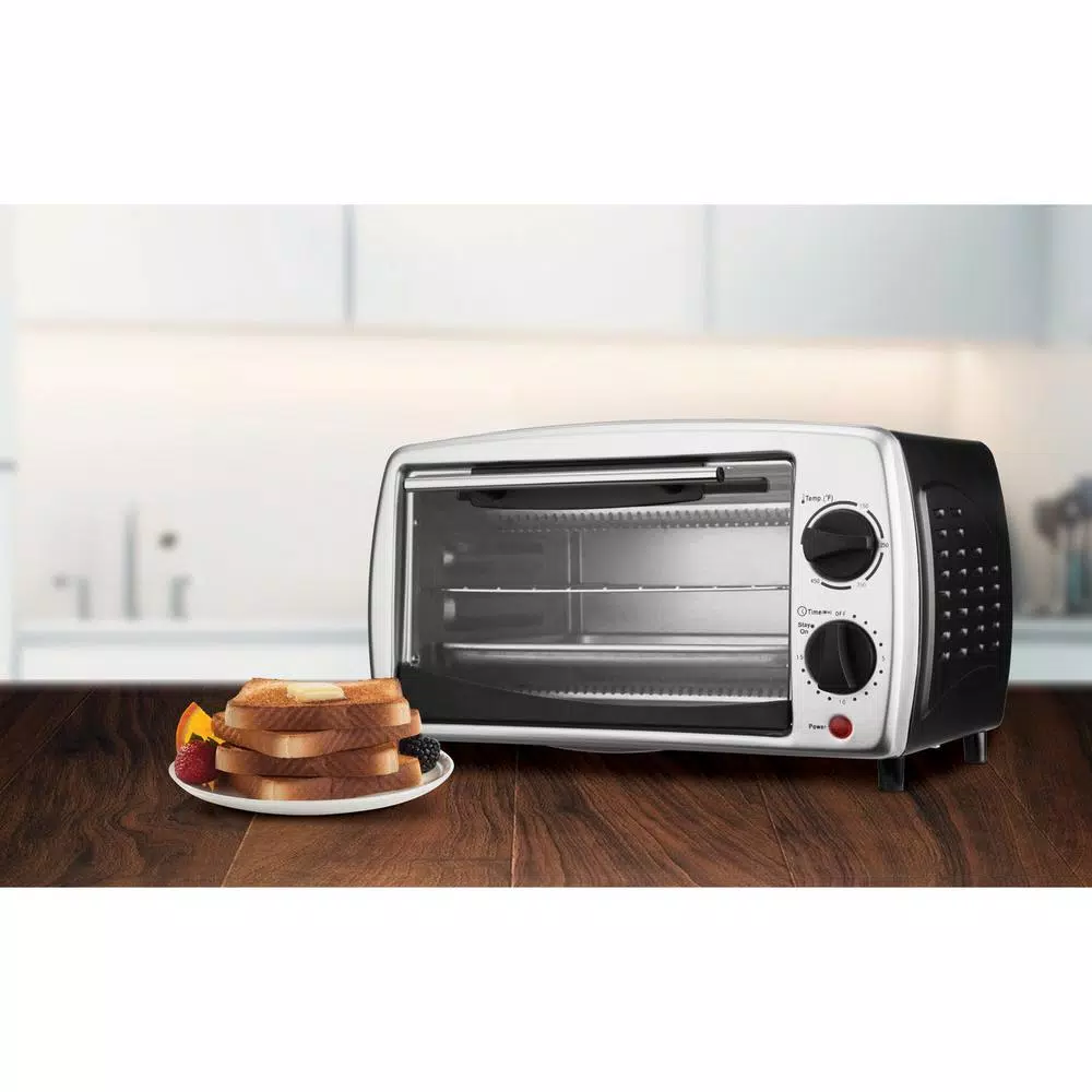 Toasters Brentwood Appliances 700 W Silver 4-Slice Toaster Oven And Broiler 7 Toasters Brentwood Appliances 700 W Silver 4-Slice Toaster Oven And Broiler - Image 5