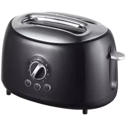 Toasters Brentwood Retro 2-Slice Black Extra-Wide Slot Toaster With Cool-Touch Exterior
