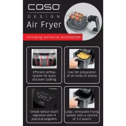 Air Fryers CASO 3.2 Qt. Black Air Fryer With Barbecue Accessories 14 Air Fryers CASO 3.2 Qt. Black Air Fryer With Barbecue Accessories -Costway Shop black caso air fryers 13179 1d 1000