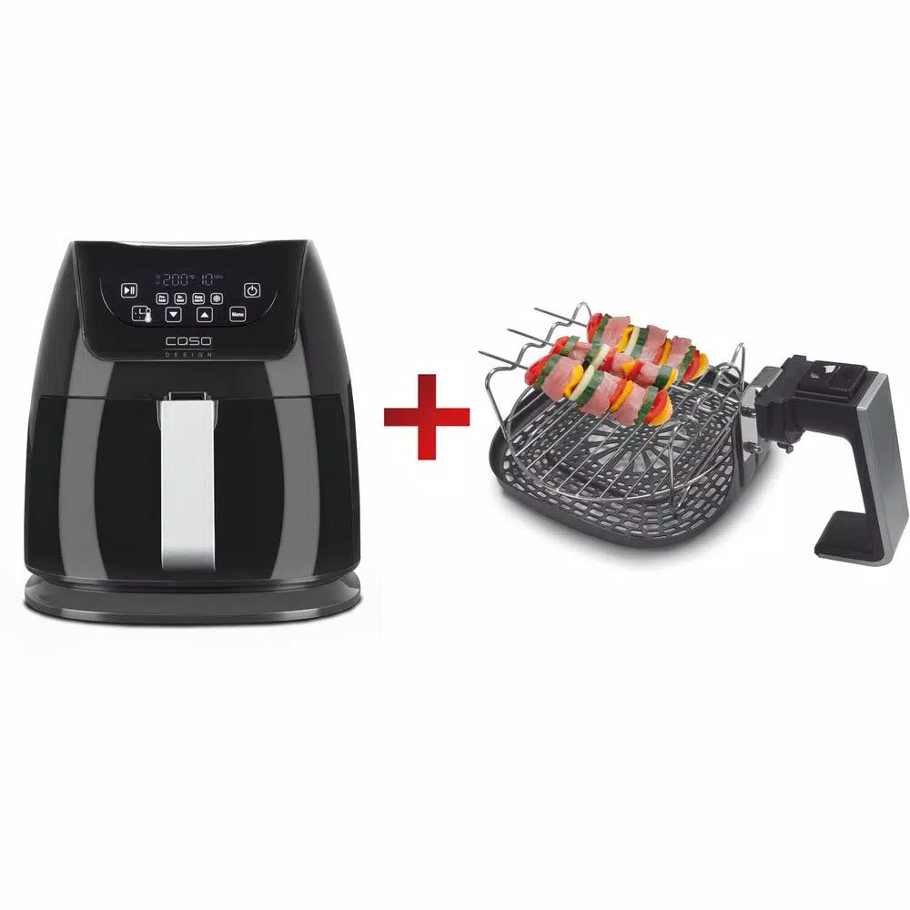 Air Fryers CASO 3.2 Qt. Black Air Fryer With Barbecue Accessories 4 Air Fryers CASO 3.2 Qt. Black Air Fryer With Barbecue Accessories - Image 2