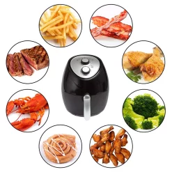 Air Fryers Classic Cuisine 3.7 Qt. Oil-Free Air Fryer 5 Air Fryers Classic Cuisine 3.7 Qt. Oil-Free Air Fryer -Costway Shop black classic cuisine air fryers hw031116 1f 1000