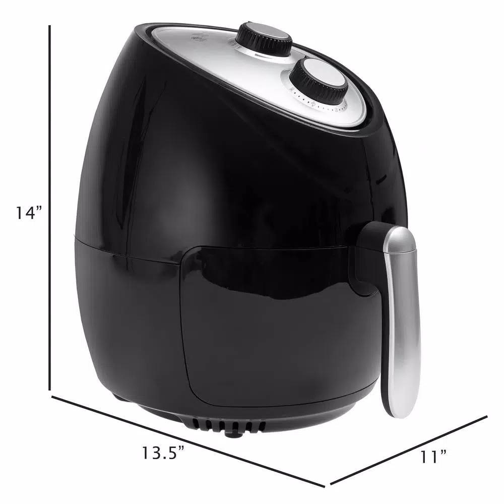 Classic Cuisine 3.7 Qt. Oil-Free Air Fryer Air Fryers Classic Cuisine 3.7 Qt. Oil-Free Air Fryer -Costway Shop black classic cuisine air fryers hw031116 c3 1000